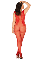 Ouvert Bodystocking rot Plus Size